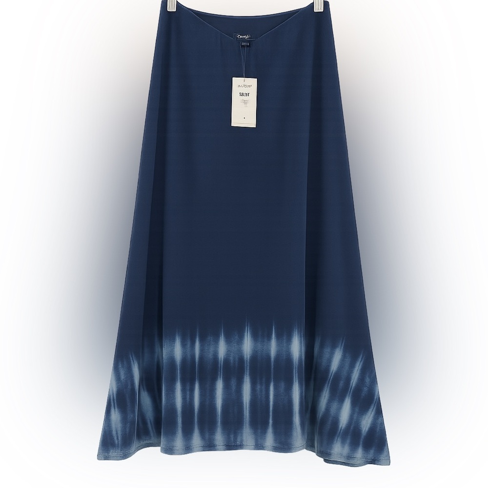 🦋NWT J. Jill Deep Blue Tie-Dye Midi Skirt